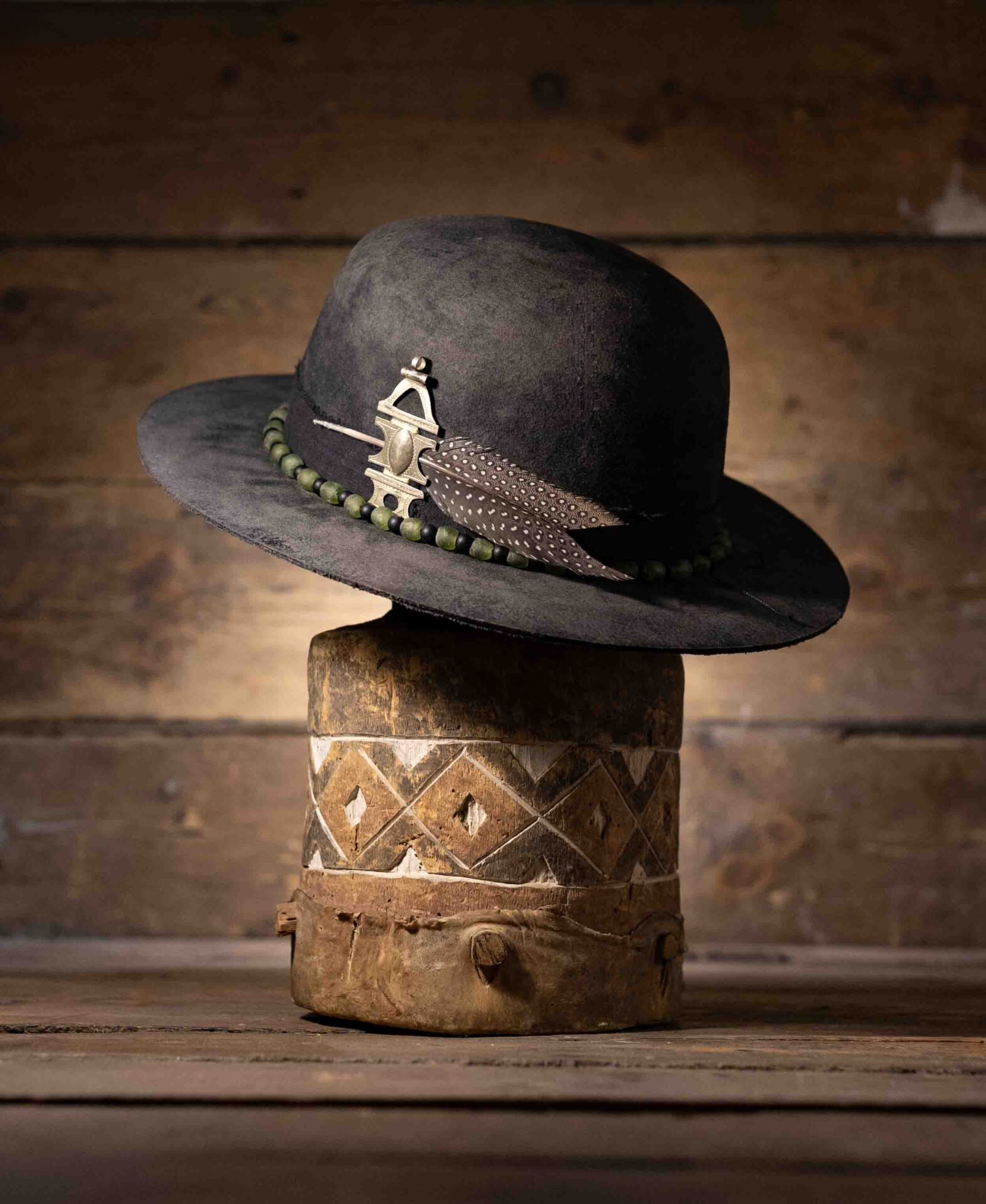 Flamenco Hand blocked custom felt hat from Blunt Panga right