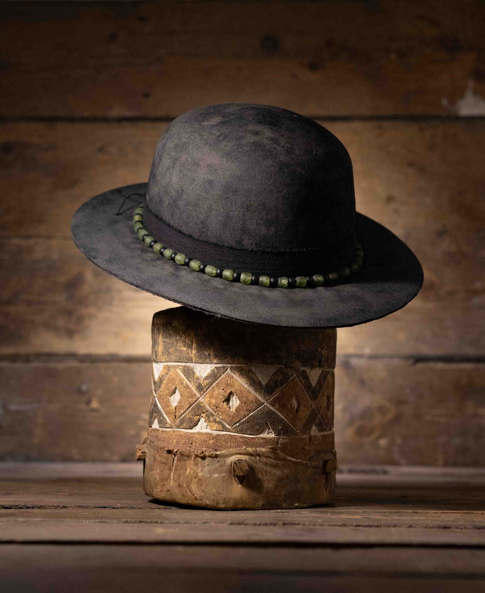 Flamenco Hand blocked custom felt hat from Blunt Panga left