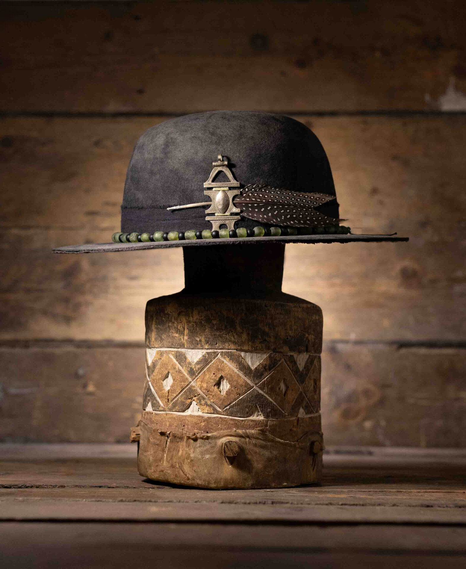 Flamenco Hand blocked custom felt hat from Blunt Panga side