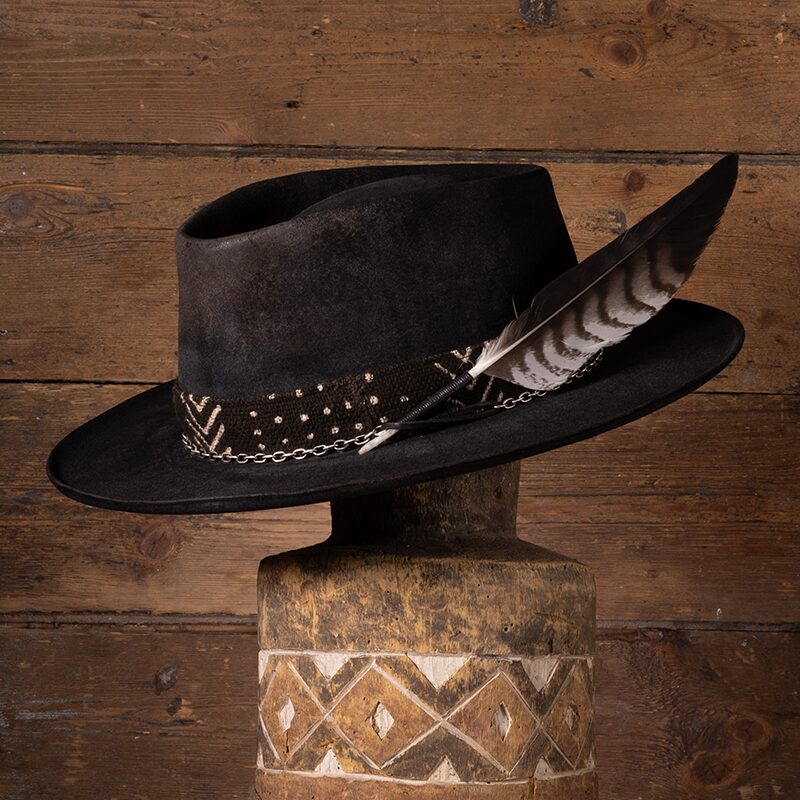 Chester Hand blocked custom felt hat from Blunt Panga side hand