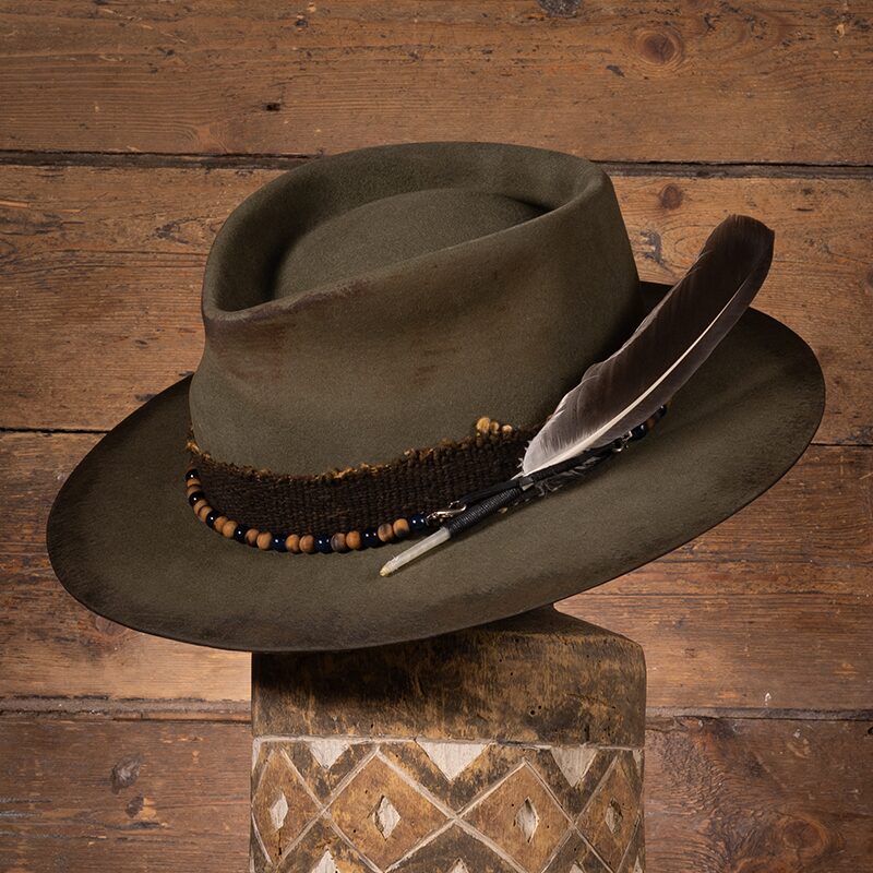 Chester Hand blocked custom felt hat from Blunt Panga side hand